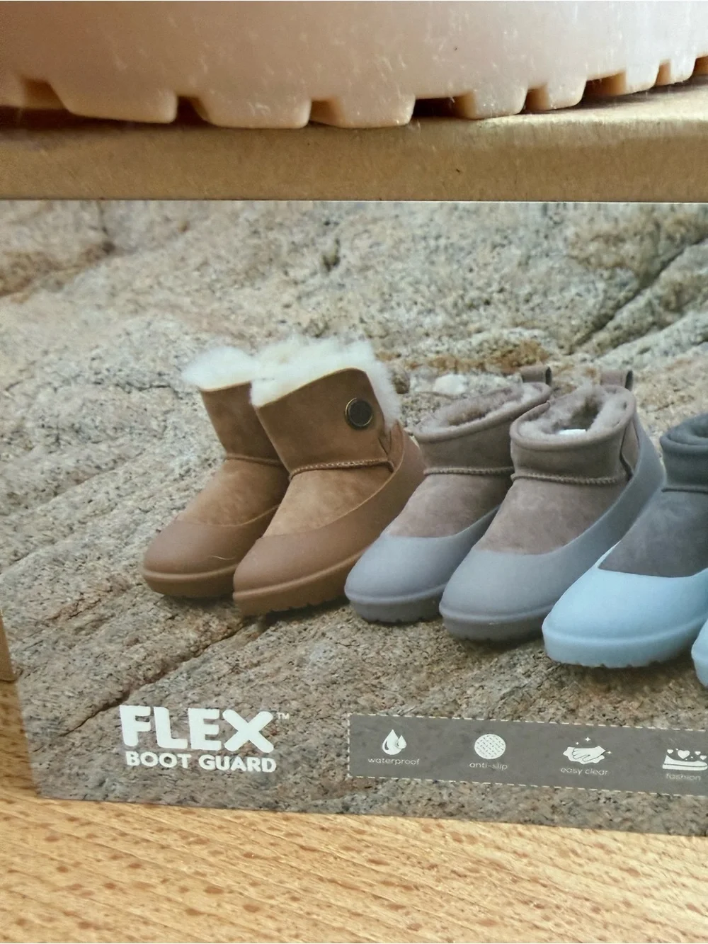 Flex Boot Guard Brown Sheepskin Boot Rubber Guard 7-9